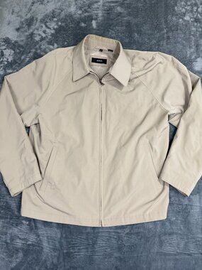 Alfani Mens XL Beige Lightweight Zip-Up Jacket